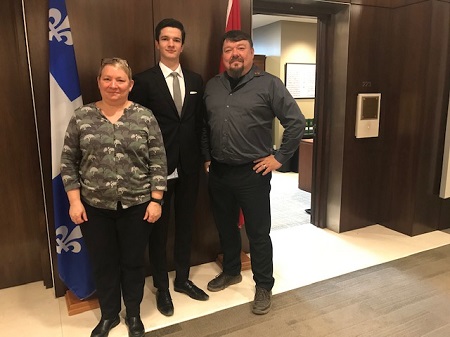 MP Yves Robillard with Jocelyne Dubois from the CLC and PIPSC Rep Steve Malenfant