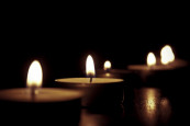 Lighted candles